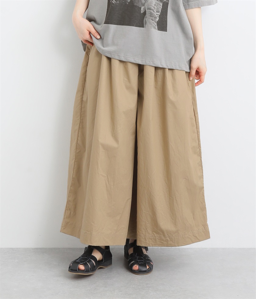 コットンツイル ワイドパンツ