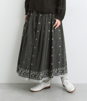 コットンインディアンジャカードスカート