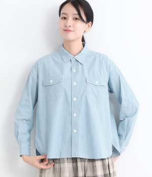 インディゴダンガリーシャツ(サックス-ONESIZE)