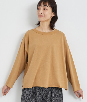 【UNDYED】コットンプルオーバー(キャメル-ONESIZE)