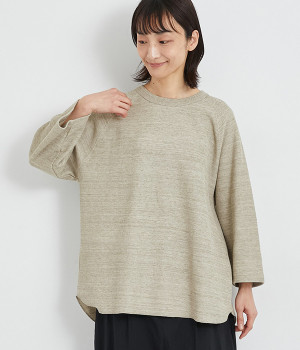 【UNDYED】コットンワッフルプルオーバー