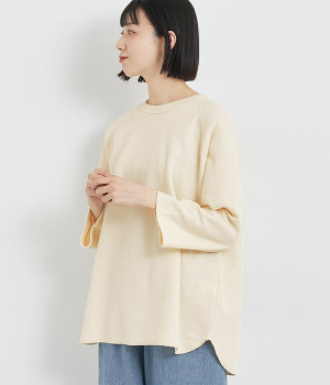 【UNDYED】コットンワッフルプルオーバー(ナチュラル-ONESIZE)