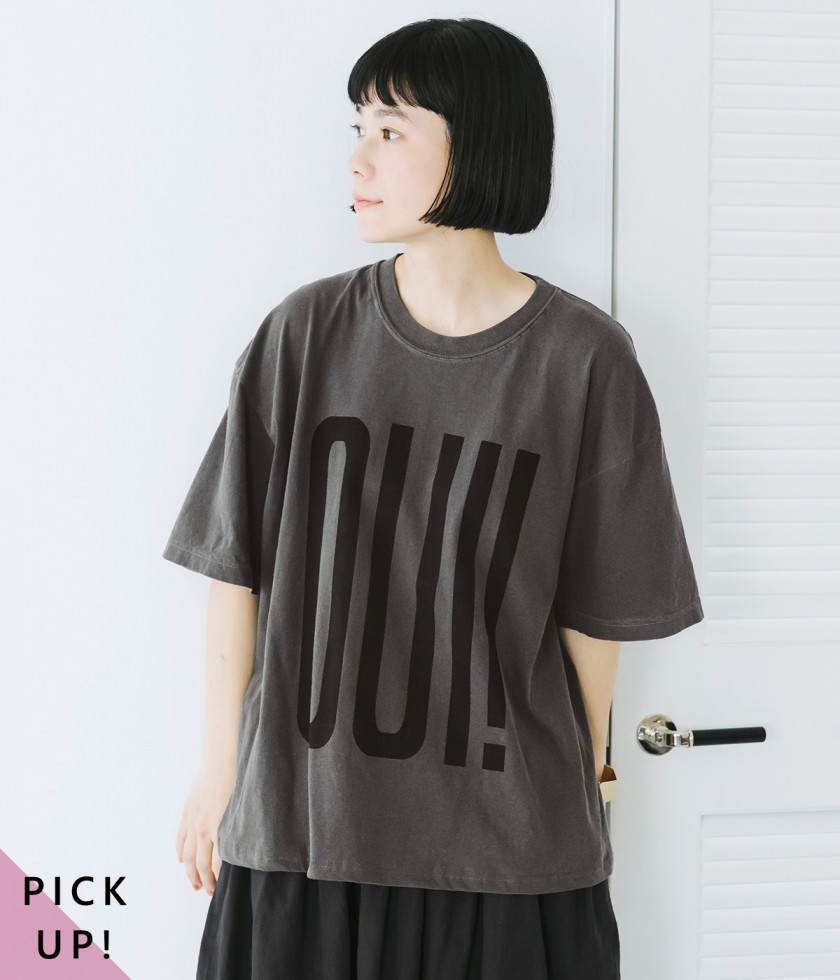 ピグメントダイ　Tシャツ　OUI！NON!