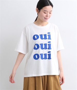 コットンTシャツ OUI(ホワイト-ONESIZE)