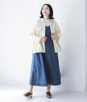 80Zデニムワンピース(ネイビー-ONESIZE)