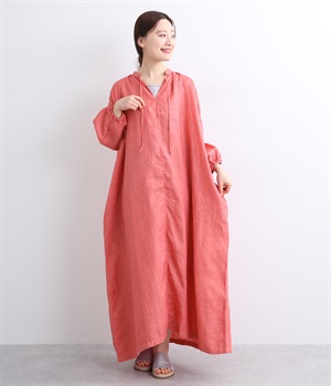 リネンナチュラル手染めワンピース