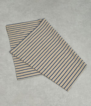 コットンリネンインディゴストライプストール(ストライプ-ONESIZE)