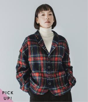 コットンウールタータンチェックジャケット