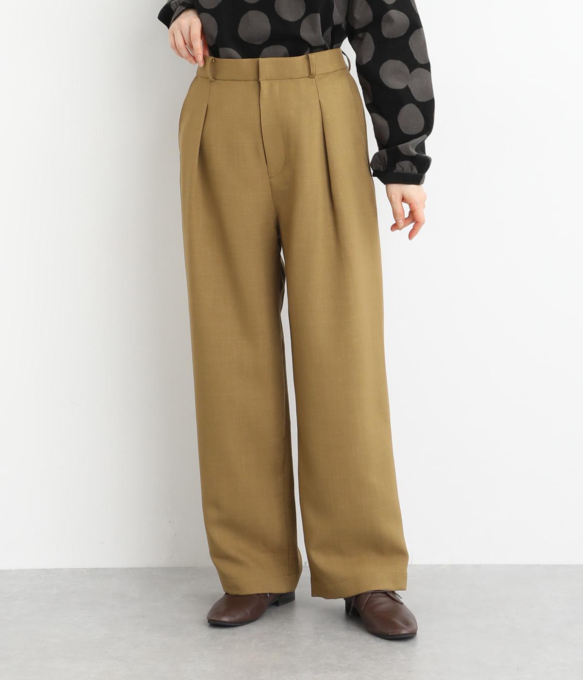 セミワイド　パンツ(キャメル-F)