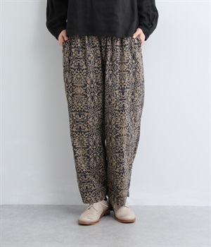コットン花柄コール天　パンツ