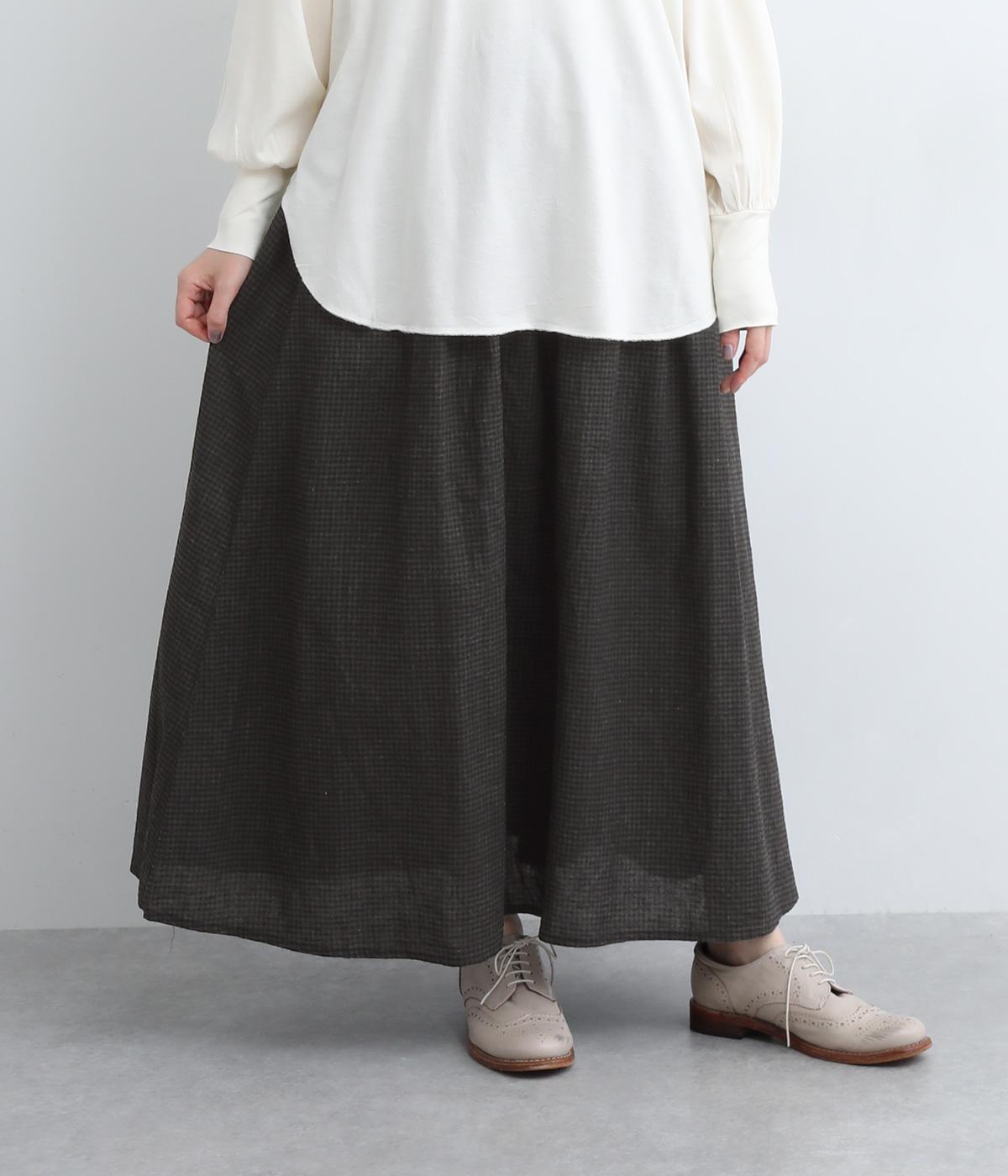 リネンコットンギンガムスミスカート（ICHI Antiquites）の商品詳細