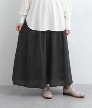 みっち です❣️ICHI Antiquites 東炊きリネンギンガムスカート ichi Antiquite's 東炊きリネンスカート - メルカリ
