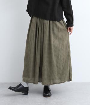 ウールガーゼギンガムスカート
