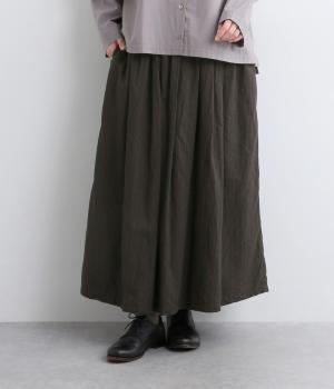 ネルストライプ　スカート(ブラウン-F)