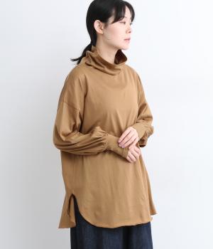 コットン　タートルネック(キャメル-ONESIZE)