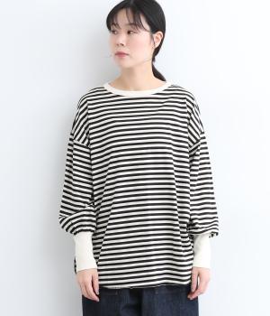 コットン　ボーダープルオーバー