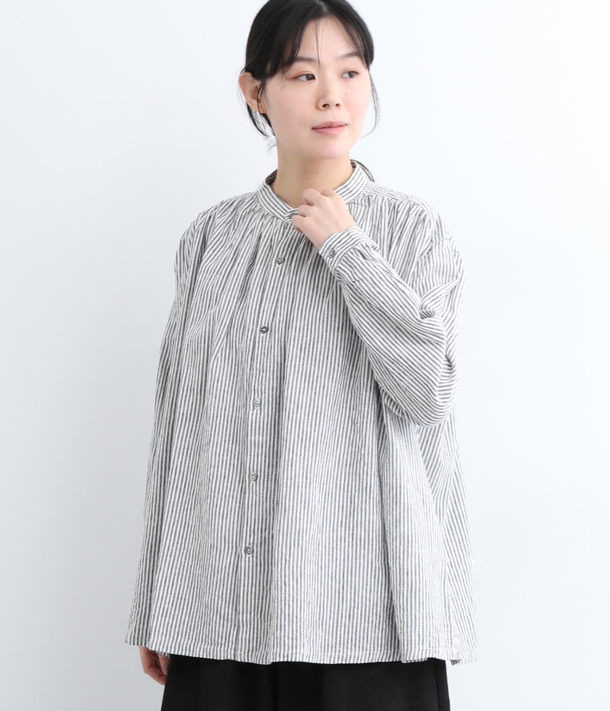 リネンコットンストライプシャツ（ICHI Antiquites）の商品詳細