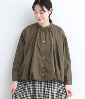 コットンバルーンシャツ(カーキ-F)