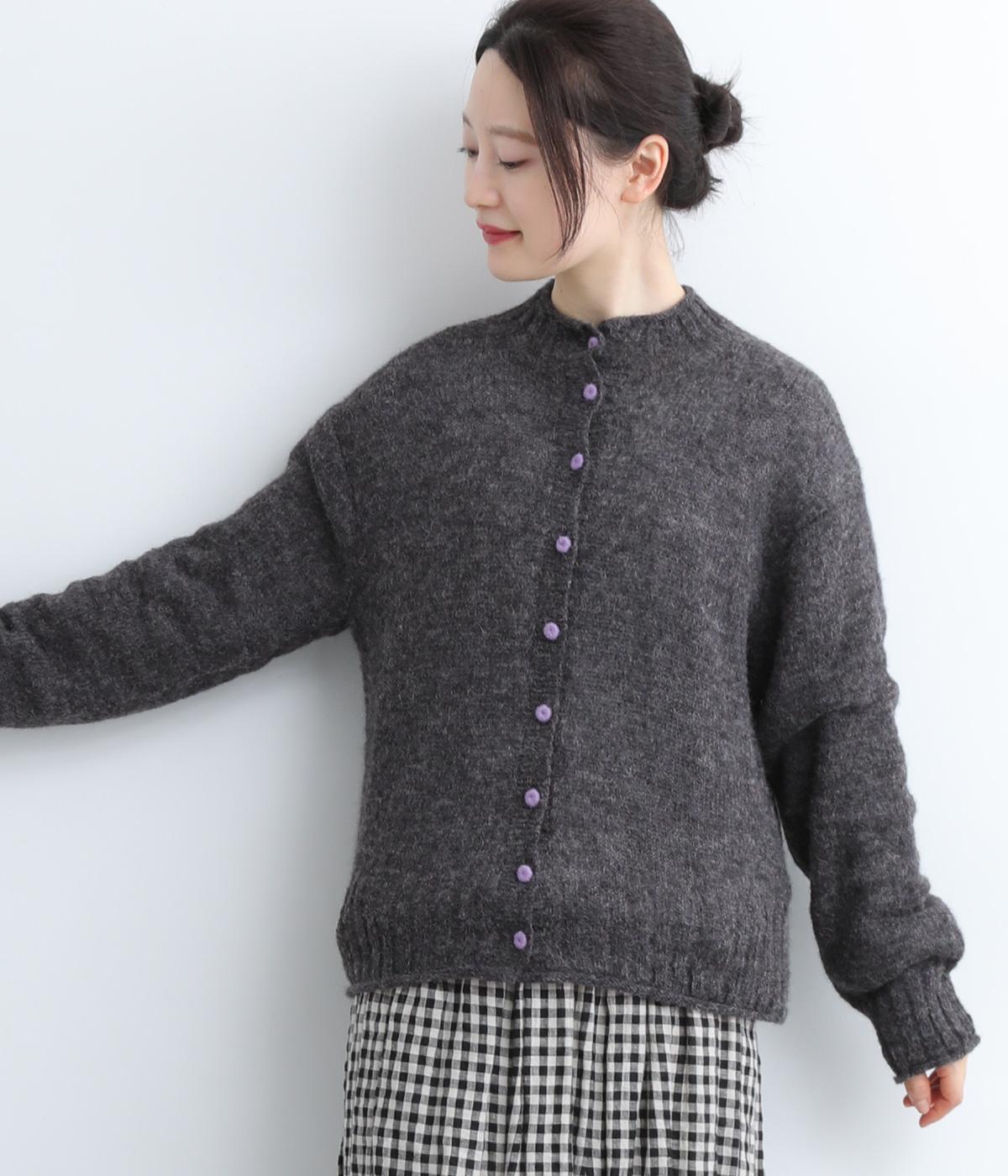 【廃盤品】if six was nine アルパカ ニットカーディガン サイズ0 古着 60s BRENT 豪華 100% アルパカ ニット カーディガン モス XL