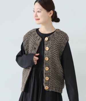 ウールペルーハンドニットベスト