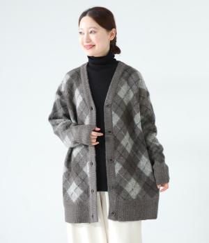 ジャカードアーガイルカーディガン