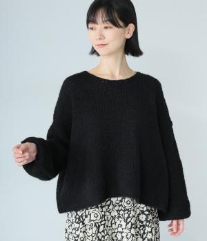 アルパカ混ニットプルオーバー