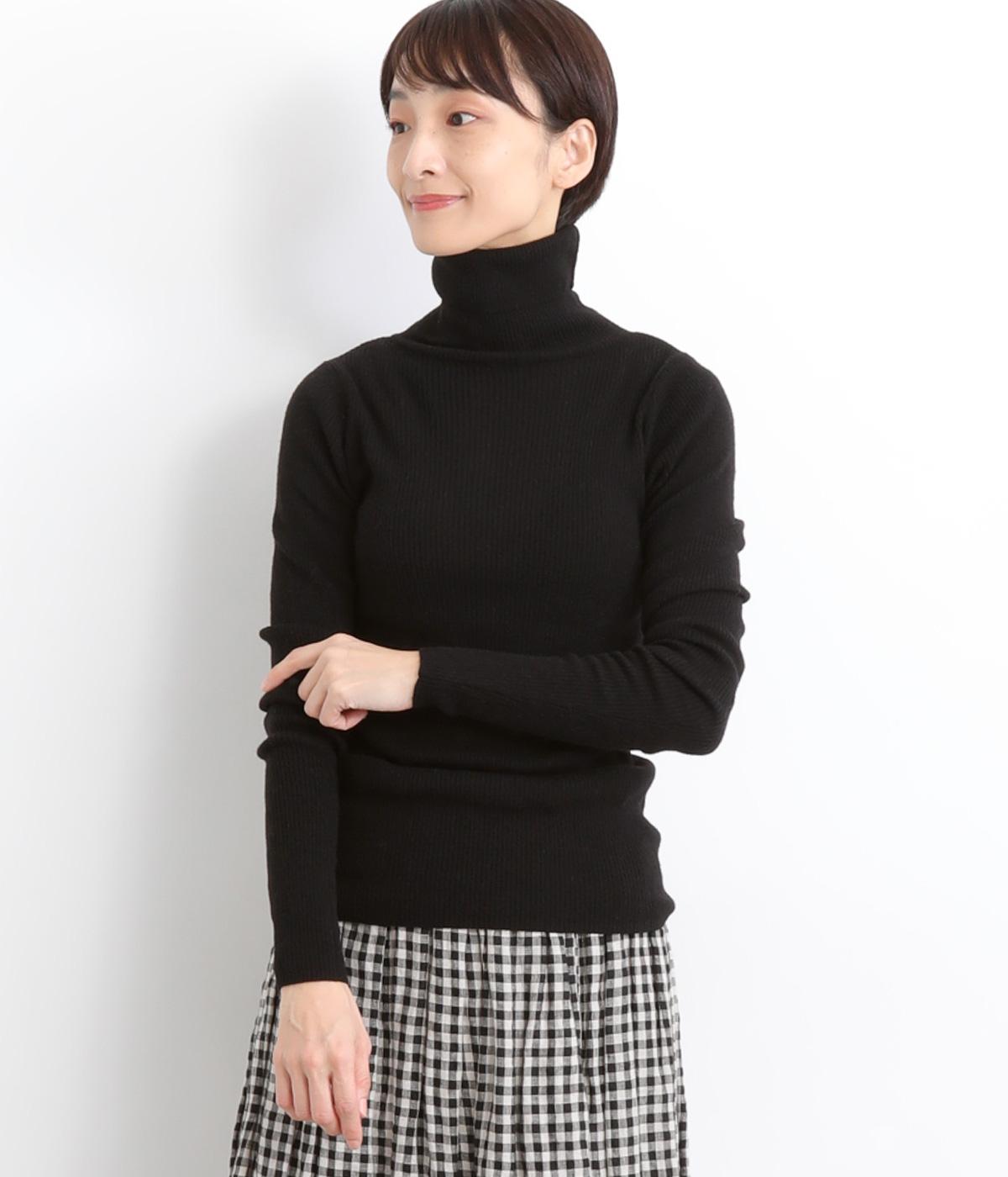 美品／EVERYDAY I LIKE.　リブタートルネックプルオーバー　ウール混 EVERYDAY I LIKE. リブタートルネック プルオーバー