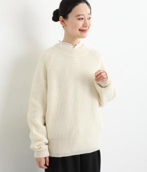 ラムウールジャパンリブニット　2wayカーディガン(ナチュラル-F)