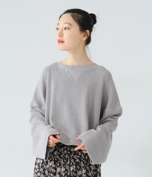 ワッフル　ワイドプルオーバー