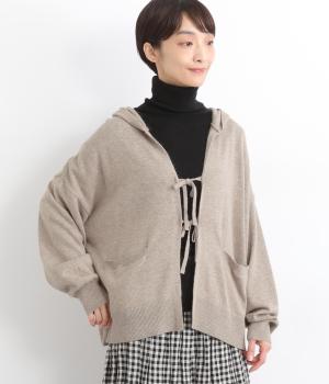 ソフトアンゴラニット　フーディー(ベージュ-F)