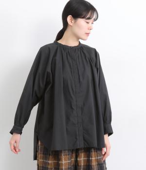 コットンタイプライター　2wayワイドシャツ(ブラック-F)