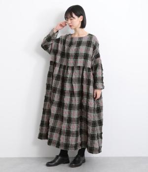 ウールコットンオリジナルチェック　ドレス