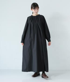 コットンタイプライター　2wayワンピース(ブラック-F)