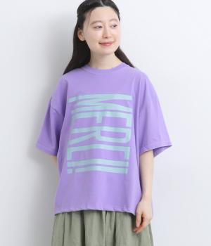 ピグメント　MERCI!　プリントＴシャツ(バイオレット-F)