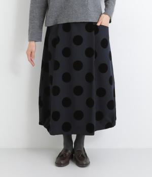 フロッキープリントスカート