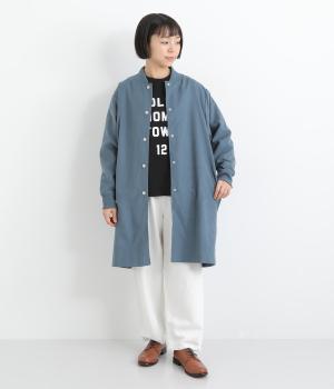 うさぎとフラワー柄ジャケット(ブルー-F)