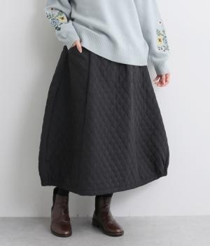 キルトスカート(ブラック-F)