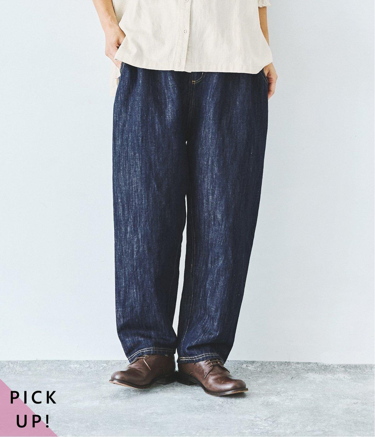 A16640 美品 山内 リネンレーヨンスラックス 濃紺 2 ストレッチ 石津謙介 新・大人の真定番 表撥水・裏吸湿 爽快スラックス