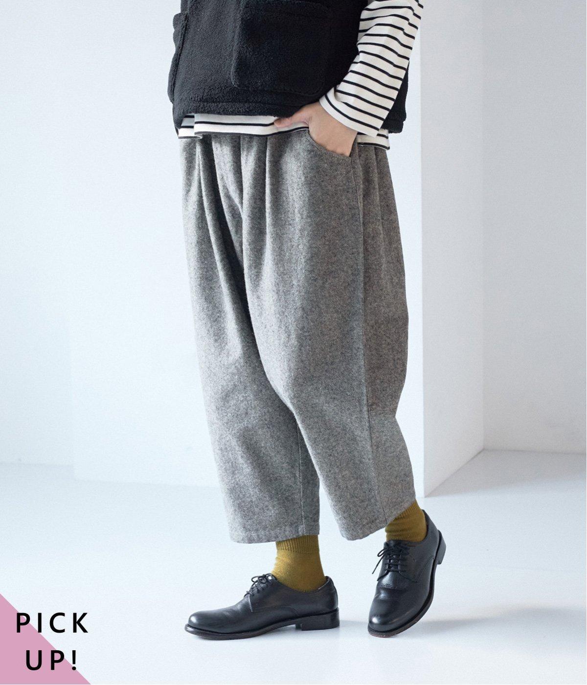 istaーireよくばりパンツ 別注｜起毛コットンリネンツイル あったかよくばりパンツ（ista-ire