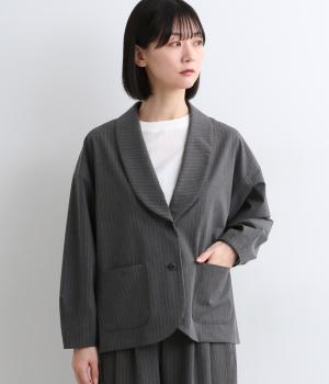 IROトロ2wayストレッチショールカラー柄ジャケット