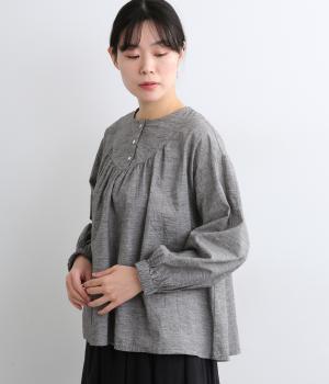 ULTRA WASHERコットンリネン変形ヨークプルオーバー