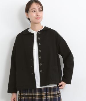 コットンウールカルゼ後ろ重ね襟ジャケット