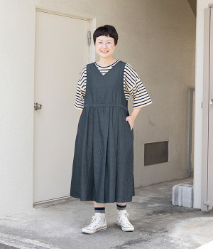 デニム　2WAYジャンパースカート