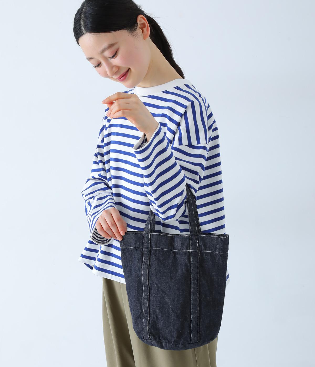 デニム　ミニトートバッグ(ネイビー-F)