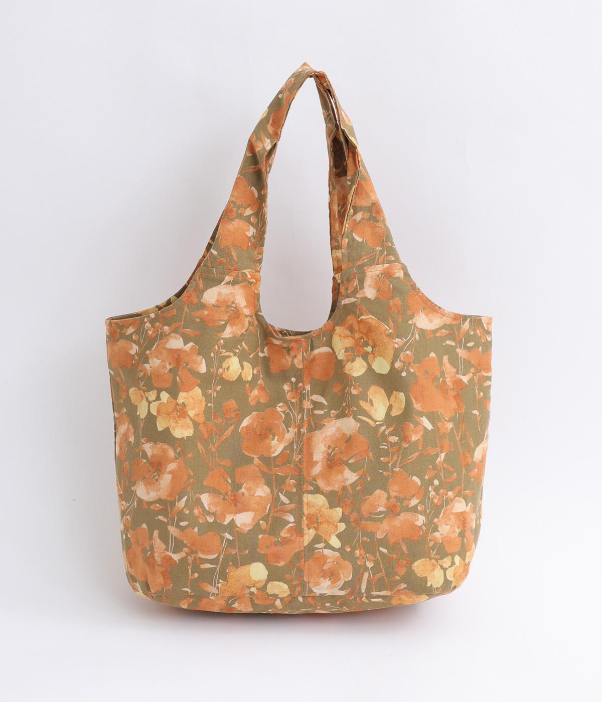 コットンリネンフラワー　センタートート(ベージュ-ONESIZE)