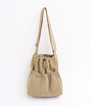 コットンリネンウェザー　巾着バッグ