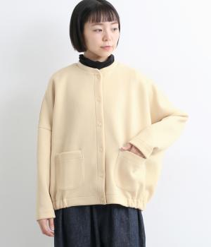 ダンボールニット　裾ギャザーカーディガン