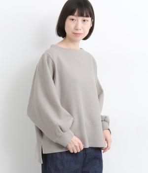 ウール混天竺　ワイドスリーブプルオーバー