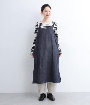 デニム　ロングキャミソールエプロン