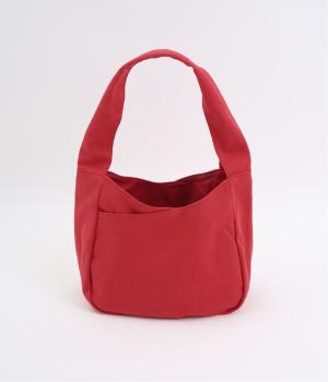 コットンラウンドバッグ　S(レッド-ONESIZE)